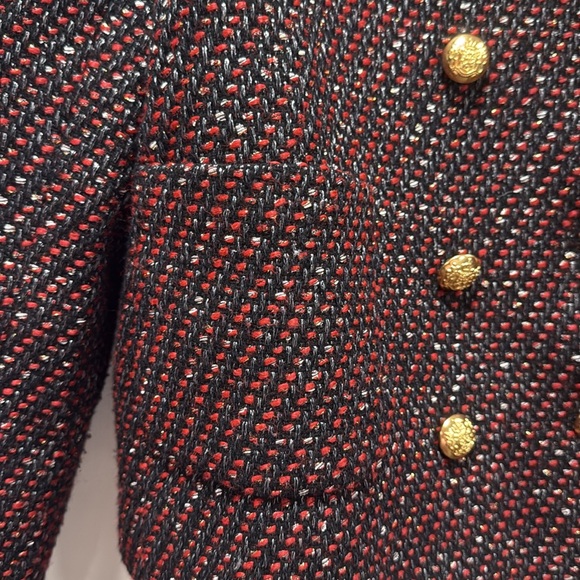 Red and Blue Tweed Marais Jacket - Picture 6 of 8